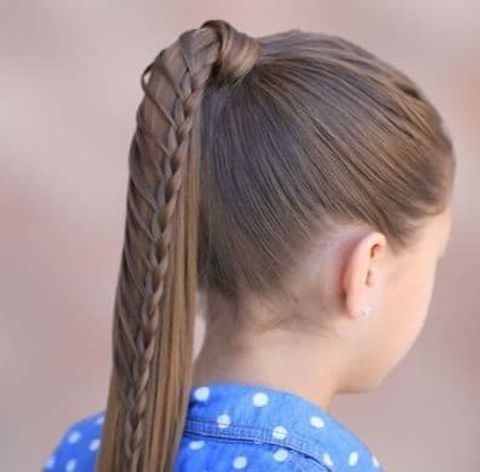 ponytail braids for school