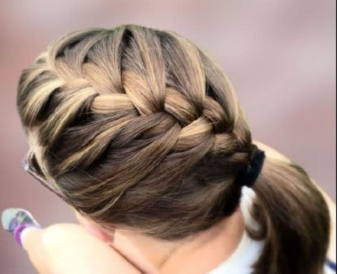 Top braids ponytail