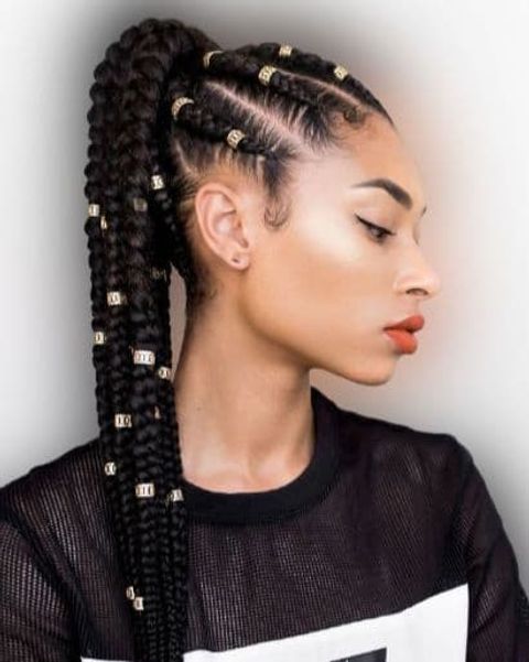 Ponytail cornrow