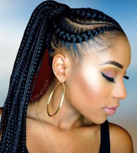 Ponytail ghana braids