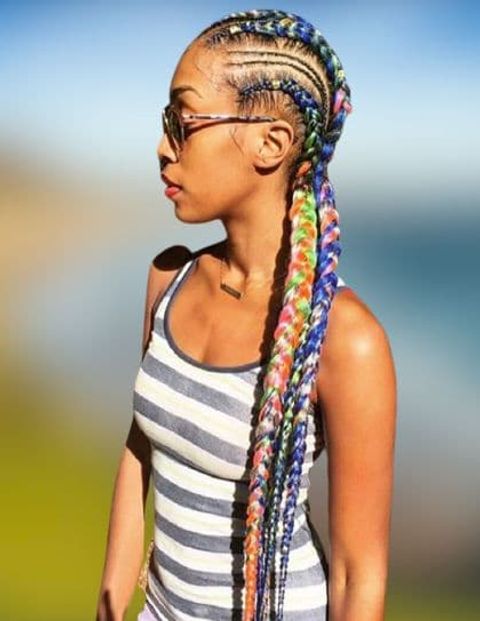 Very long hair ghana braids