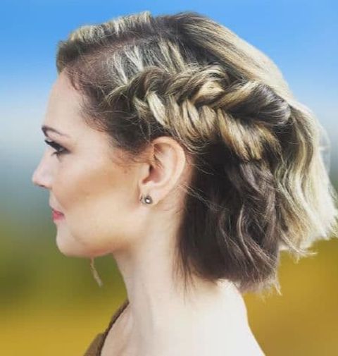 Fishtail braids for short hair