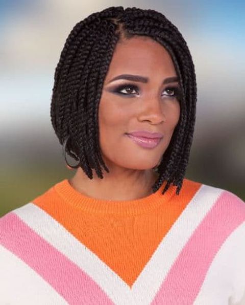 Cool braided short hair