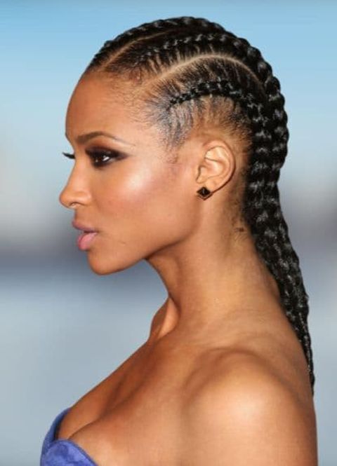 Ghana braids ponytail