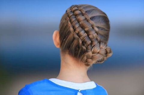 Cross braid hair style