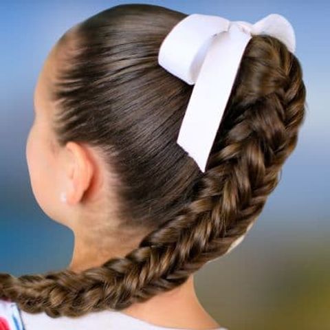 Ponytail braids for school girls