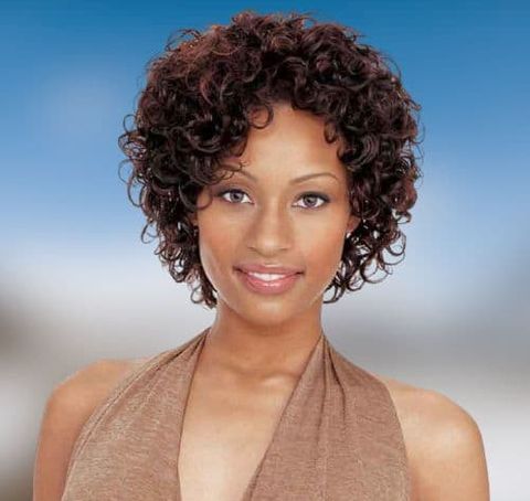 curly short haircut for black women