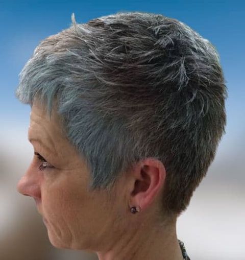 Very short pixie haircut for woman over 60