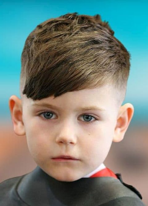 Short haircut with bangs