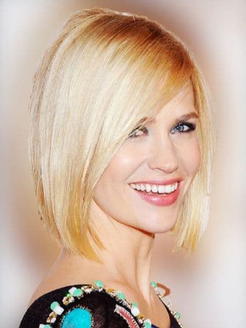 Straight lob cut for women with long face