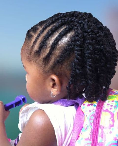 Big cornrow for black girls