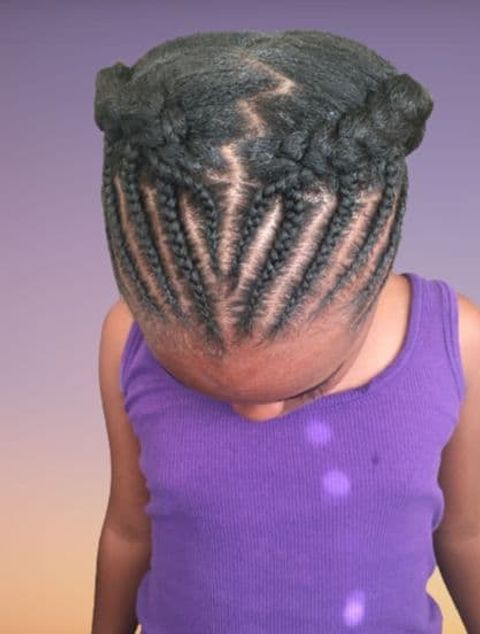 Braids with micro cornrow