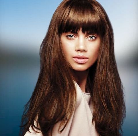 long hairstyles with bangs