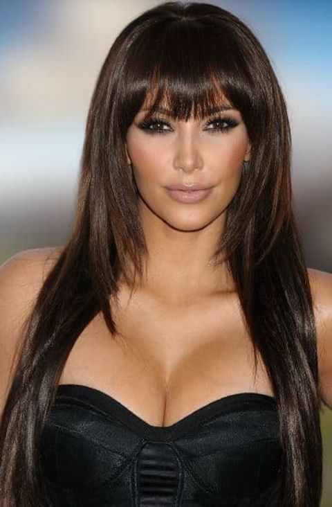 long hairstyles with bangs