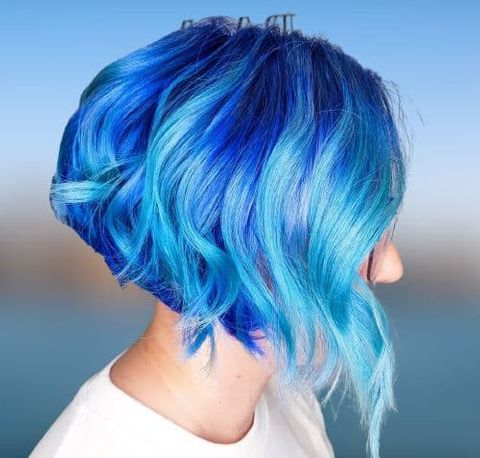 blue hair color shades for short hairstyles