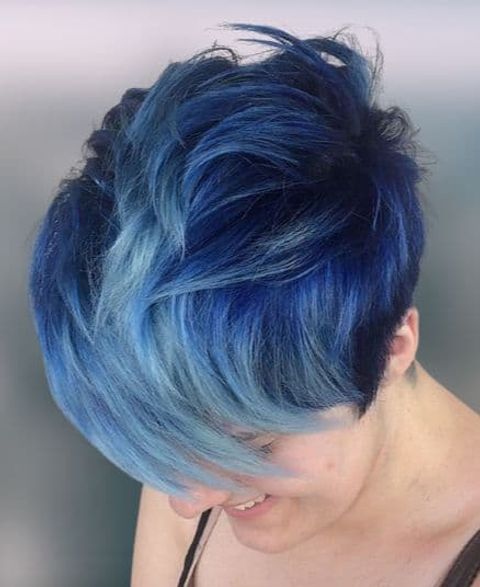 blue hair color shades for short hairstyles