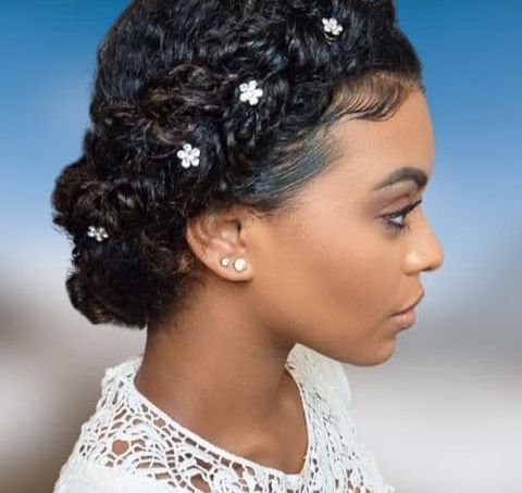 Natural hairstyle wedding hair