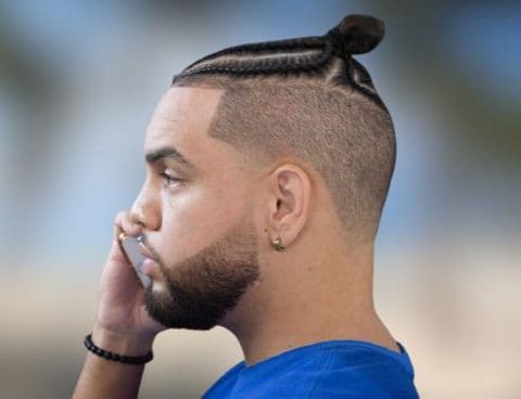 Bun hair cornrow hairstyles for men