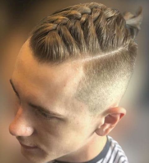 Braids taper fade haircut