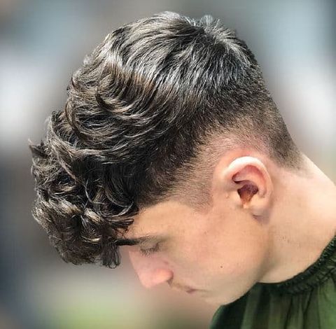 Curly taper fade