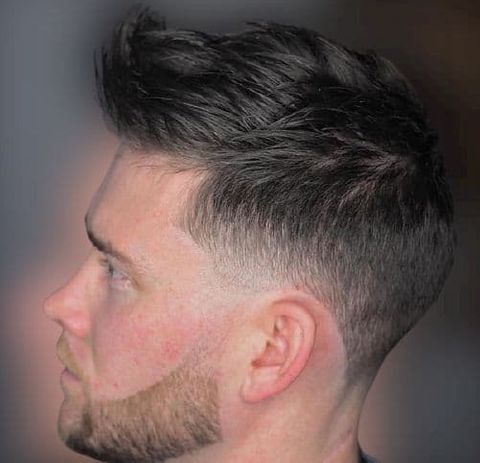 Low taper fade haircut