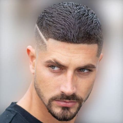 Short haircut taper fade for men