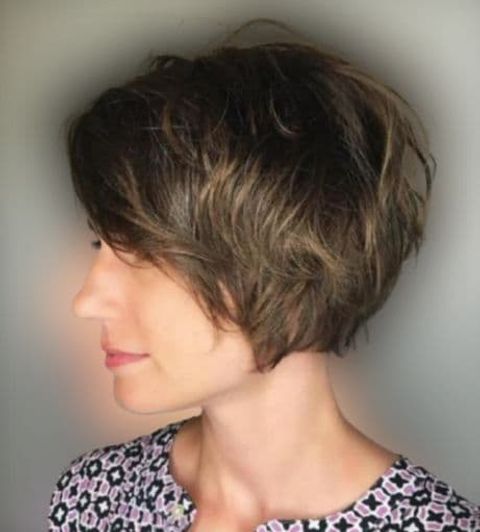 layered short haircut and hair styles