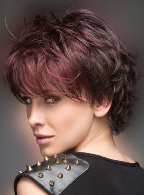 layered short haircut and hair styles