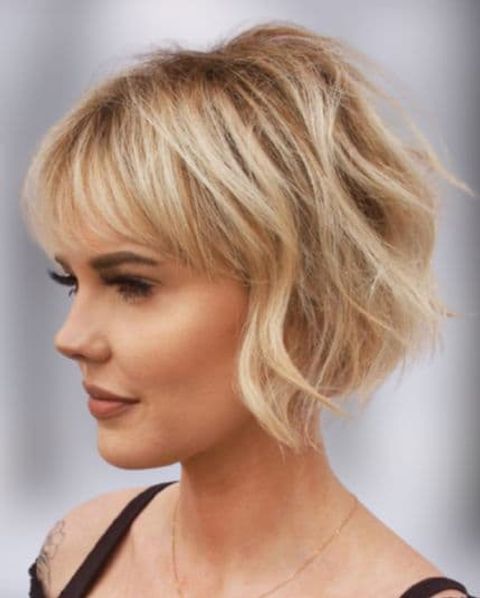 layered short haircut and hair styles