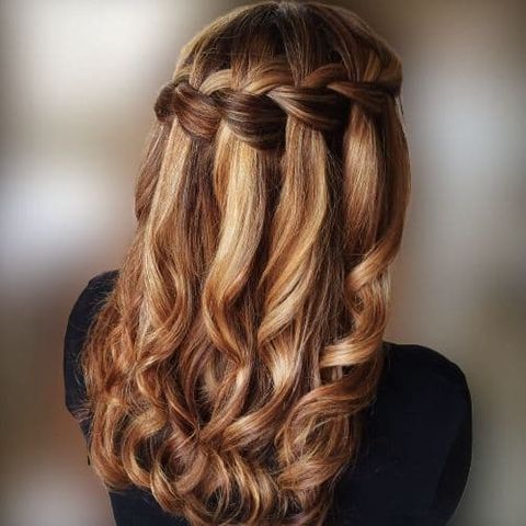 Waterfall braids hairstyles