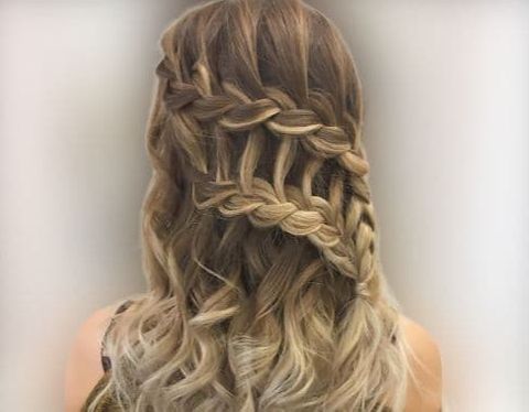 How do you do a double waterfall braid?