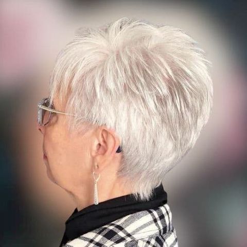 Cool Pixie cut for older women over 60