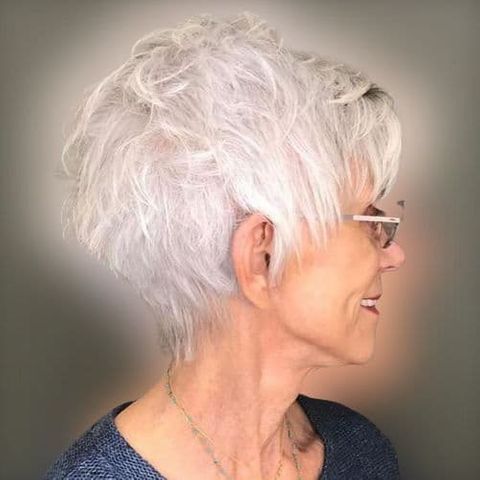 Wavy pixie cut for women over 70