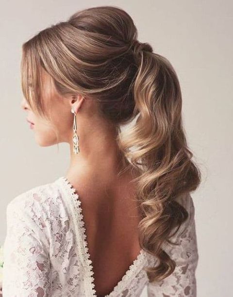 Long ponytail for wedding hairstyles