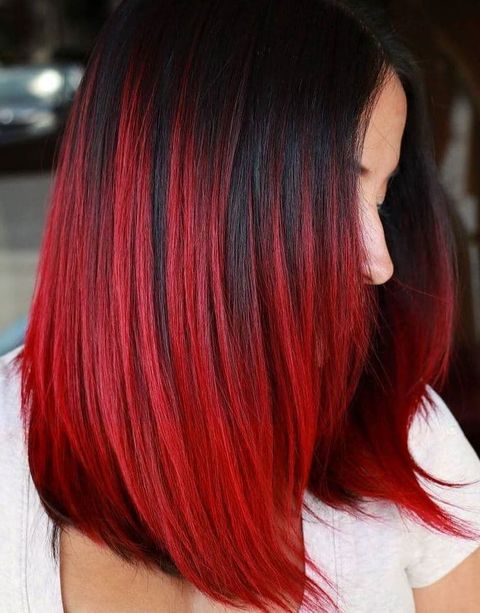 Ombre Red hair shades