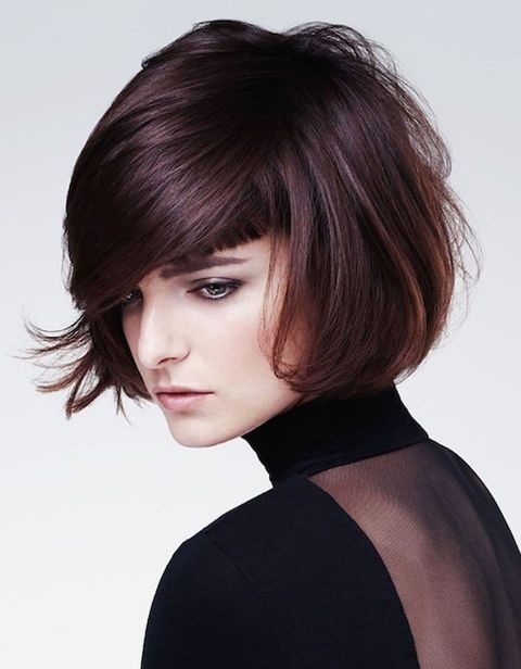 straight asymmetrical short hair 2021-2022