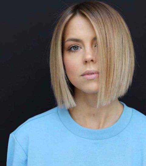 straight blunt bob haircut 2021-2022