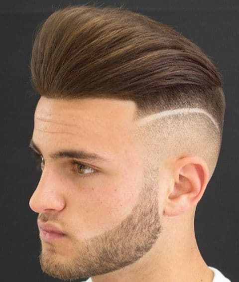 razor faded pompadour haircuts for men 2021-2022