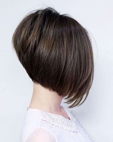 Angled bob cut