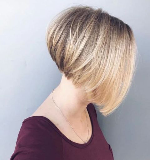 Cool short inverted haircut for women in 2021-2022