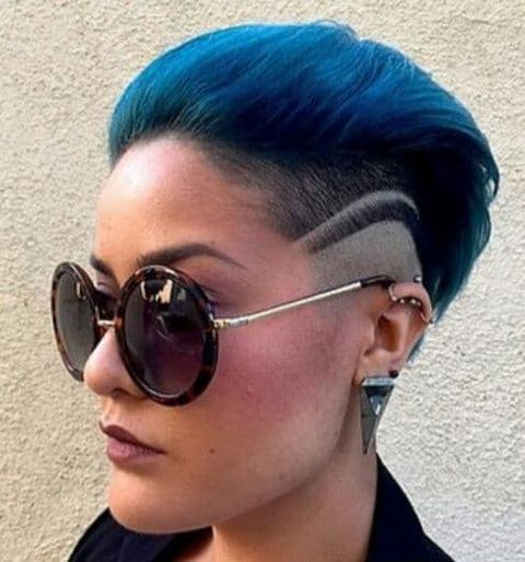 Side undercut mohawk hairstyle for short hair 2021-2022