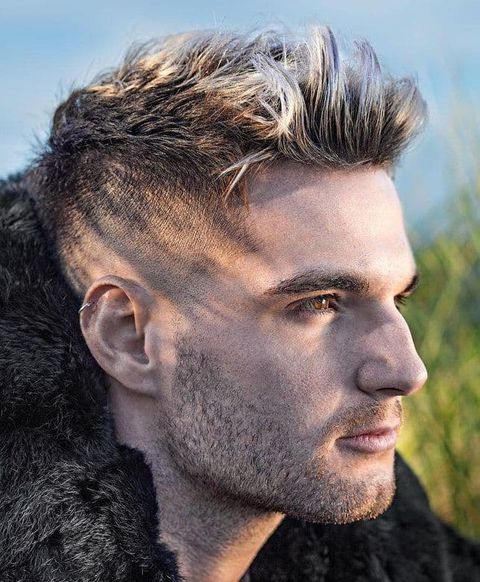 Balayage short fauxhawk for men 2021-2022