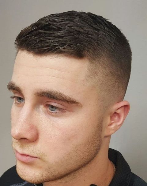 Very short layered fade cut for men 2021-2022