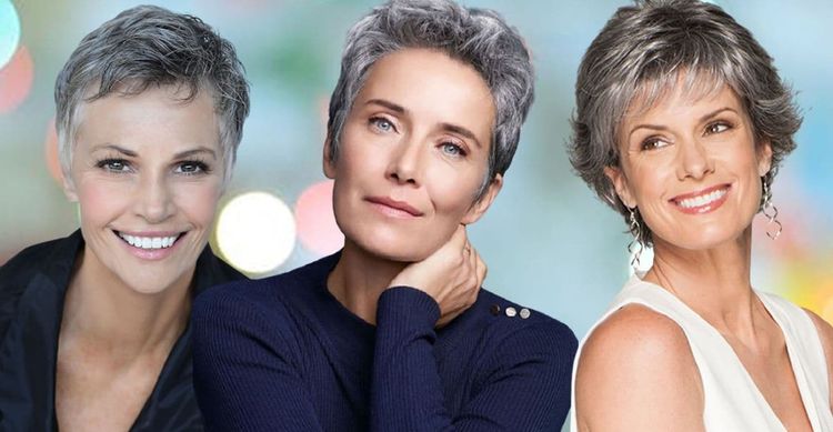 Gray hair colors for short haircut 2021-2022