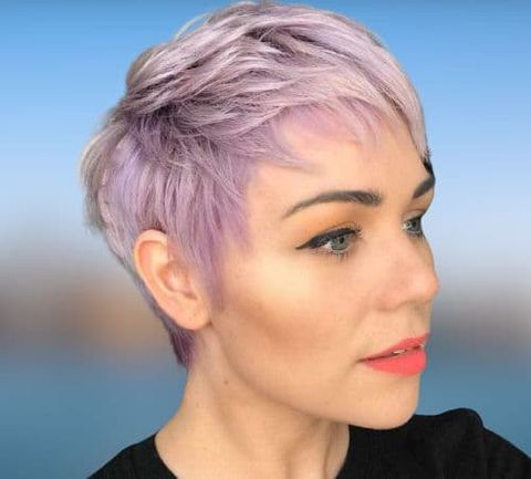 Pink color short pixie for women in 2021-2022