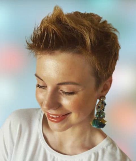 Spiky pixie cut for women