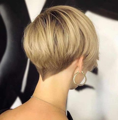 Back undercut short bob