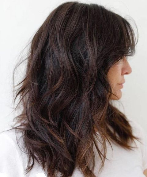 Balayage wavy long hairstyle