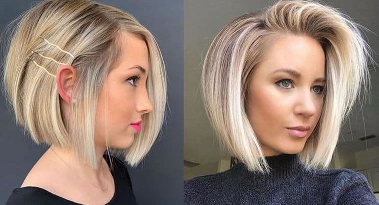 Blonde hair color short bob haircuts 2020