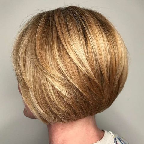 Short bob haircut for women over 60